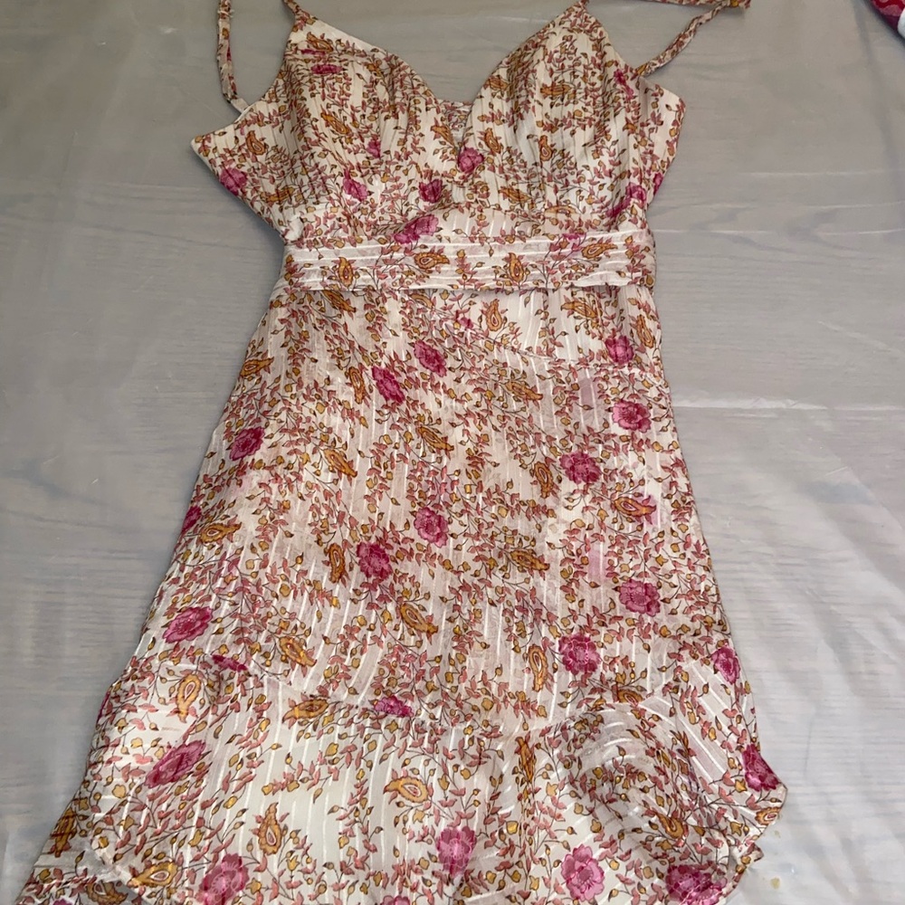 Romantic Floral Ruffle Mini Sundress with Adjustable Straps